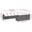 vidaXL 10 Piece Steel Sofa Set in Gray/Beige