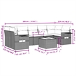 vidaXL 8 Piece Steel Sofa Set in Gray/Beige