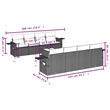 vidaXL 9 Piece Steel Sofa Set in Gray/Beige
