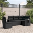 vidaXL 5 Piece Steel Sofa Set in Black