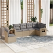 vidaXL 6 Piece Sofa Set in Gray/Beige