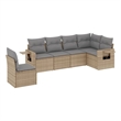 vidaXL 6 Piece Sofa Set in Gray/Beige