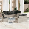 vidaXL Poly Rattan Sofa Set in Gray