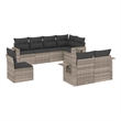 vidaXL Poly Rattan Sofa Set in Gray