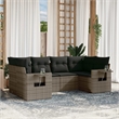 vidaXL 6 Piece Steel Sofa Set in Gray