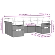 vidaXL 6 Piece Steel Sofa Set in Gray