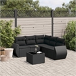 vidaXL 6 Piece Steel Sofa Set in Black