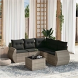 vidaXL 6 Piece Steel Sofa Set in Gray/Anthracite