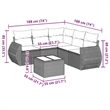 vidaXL 6 Piece Steel Sofa Set in Gray/Anthracite