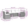 vidaXL 5 Piece Steel Sofa Set in Gray/Anthracite