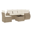 vidaXL Poly Rattan Sofa Set in Beige