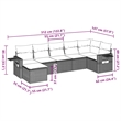 vidaXL 7 Piece Sofa Set in White/Brown/Cream