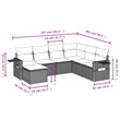 vidaXL 7 Piece Sofa Set in White/Brown/Cream