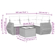 vidaXL 5 Piece Sofa Set in White/Cream/Beige