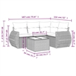 vidaXL 5 Piece Sofa Set in Gray/Anthracite