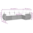vidaXL 5 Piece Sofa Set in Black/Cream