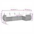 vidaXL Steel Patio Sofa Set in Black/Blue