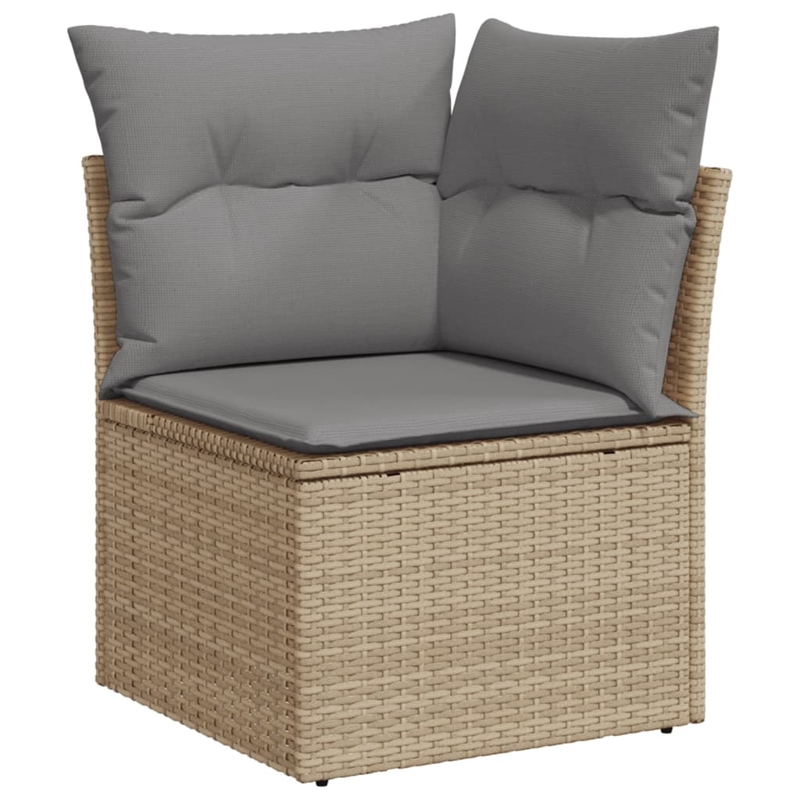 vidaXL 7 Piece Steel Standard Sofa Set in Beige