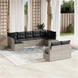 vidaXL Steel Large Sofa Set in Gray