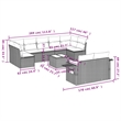 vidaXL 10 Piece Steel Sofa Set in Black