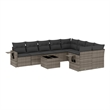 vidaXL Poly Rattan Sofa Set in Gray