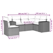 vidaXL 5 Piece Steel Sofa Set in Gray/Beige