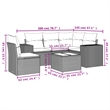 vidaXL 6 Piece Steel Sofa Set in White/Cream/Beige