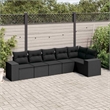 vidaXL 6 Piece Steel Sofa Set in Black