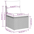 vidaXL 6 Piece Steel Sofa Set in White/Brown/Cream