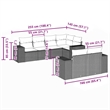 vidaXL 7 Piece Steel Sofa Set in Light Gray/Dark Gray