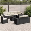 vidaXL 9 Piece Poly Rattan Patio Sofa Set