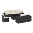 vidaXL 9 Piece Poly Rattan Patio Sofa Set