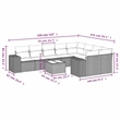 vidaXL Poly Rattan Sofa Set in Gray