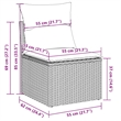 vidaXL 10 Piece Steel Large Sofa Set in Gray
