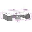 vidaXL 11 Piece Steel Sofa Set in White/Brown/Cream