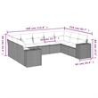 vidaXL 9 Piece Steel Sofa Set in Gray/Beige