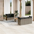 vidaXL 6 Piece Solid Acacia Wood Small Sofa Set in Gray