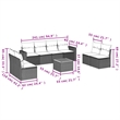 vidaXL 9 Piece Sofa Set in White/Cream/Beige