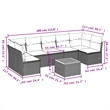 vidaXL 8 Piece Solid Acacia Wood Sofa Set in Gray
