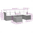 vidaXL 6 Piece Sofa Set in White/Brown/Cream/Beige