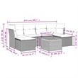 vidaXL 7 Piece Steel Sofa Set in Gray/Beige
