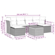 vidaXL 7 Piece Solid Acacia Wood Medium Sofa Set in Gray