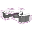 vidaXL 10 Piece Sofa Set in Gray/Brown/Beige