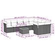 vidaXL 10 Piece Solid Acacia Wood Sofa Set in Gray