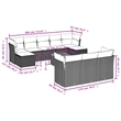 vidaXL 11 Piece Solid Acacia Wood Large Sofa Set in Beige