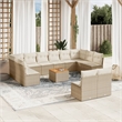 vidaXL 13 Piece Steel Sofa Set in Beige