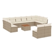 vidaXL 13 Piece Steel Sofa Set in Beige