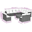 vidaXL 13 Piece Steel Sofa Set in Gray/Beige