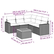 vidaXL 6 Piece Solid Acacia Wood Sofa Set in Beige