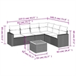 vidaXL 7 Piece Solid Acacia Wood Sofa Set in Beige